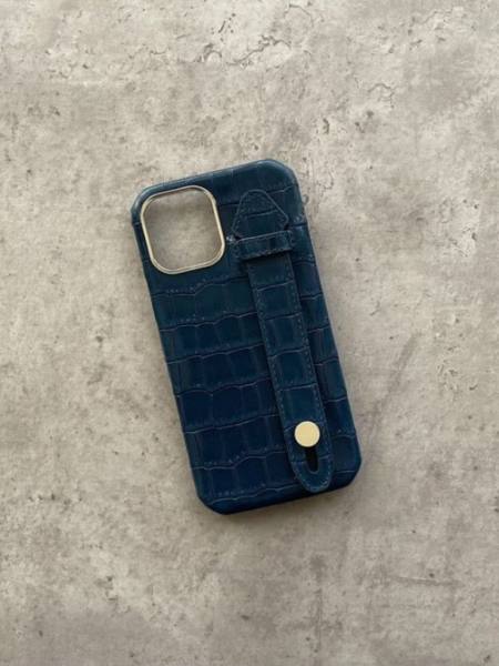 Luxury Strap Case Navy Blue